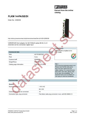 2290038 datasheet  